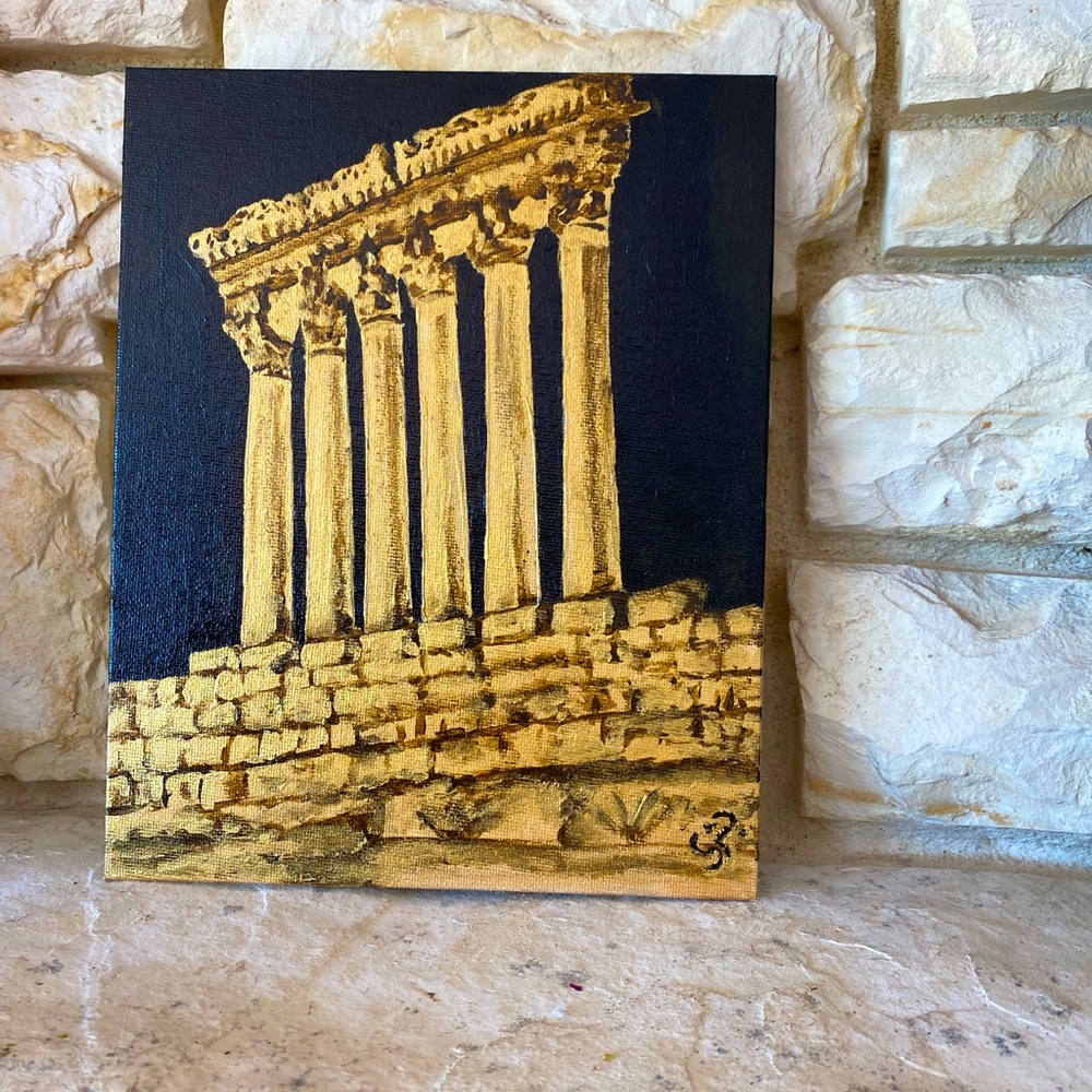Painting oil on wood Lebanon Balabak